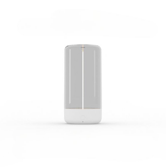 Vue de face de la Lampe à filament LED | OVO de Kozyo. Modèle blanc, Présenté sur un fond blanc. Design épuré, moderne. 